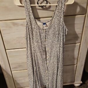 Black and White Polka Dot Sleeveless Dress